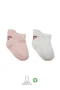 Bistyle 2li Sneakers Smile Penye Çorap Bs20106 Pembe Ekru