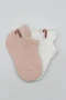 Bistyle 2li Sneakers Smile Penye Çorap Bs20106 Pembe Ekru