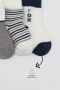 Bistyle 3lü Penye Soket Çorap Bs10109 Gri