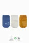 Bistyle Basic Kaymaz Penye Soket Çorap 3Lü BS10107 İndigo Ekru Hardal