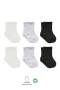 Bistyle Basic Penye Soket Çorap 6Lı BS10101B Ekru Gri Siyah