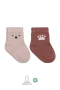 Bistyle Bear Penye Soket Çorap 2Li BS10116 Pembe