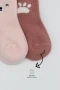 Bistyle Bear Penye Soket Çorap 2Li BS10116 Pembe