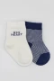 Bistyle Big Heart Penye Soket Çorap 2Li BS10117 Lacivert
