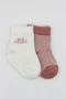 Bistyle Big Heart Penye Soket Çorap 2Li BS10117 Pudra