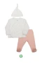 Bistyle Bloom White 3lü Zıbın Takım 13112 Ekru Gül Kurusu