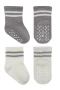 Bistyle Çemberli Kaymaz Soket Çorap 2Li BS10125 Gri Ekru