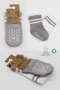 Bistyle Çemberli Kaymaz Soket Çorap 2Li BS10125 Gri Ekru