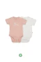 Bistyle Flying Bloom White Yarım Kol 2li Body 17118 Ekru Gül Kurusu
