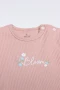 Bistyle Flying Bloom White Yarım Kol 2li Body 17118 Ekru Gül Kurusu
