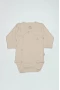 Bistyle Organik Natural Basic Style Kruvaze Uzun Kol Body Bs17102 Bej