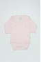 Bistyle Organik Natural Basic Style Kruvaze Uzun Kol Body Bs17102 Pembe