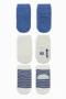 Bistyle Puanlı Kaymaz Penye Soket Çorap 3Lü BS10108 İndigo