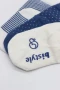 Bistyle Puanlı Kaymaz Penye Soket Çorap 3Lü BS10108 İndigo