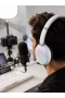 Beyaz Over-Ear Bluetooth Kulaklık – RGB Işıklı, Mikrofonlu ve Type-C Şarjlı