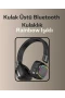 Bluetooth 5.3 Rainbow Işıklı Kulak Üstü Kablosuz Kulaklık – Renkli LED Tasarımlı