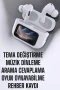 Kulakiçi Bluetooth Kulaklık ANC Güçlü Bass Sesli Asistan ve Dokunmatik Ekran