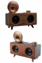 Vintage Ahşap Görünümlü Bluetooth Hoparlör Retro Radyo Gramofon FM Radyo USB SD Kart Destekli