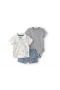 Carters Erkek Bebek Body Şort Set 1u533910 Bej
