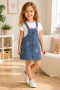 Denim Salopet Etekli Çocuk Takımı – 3/7 Yaş