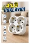 DLYN Golyat 4’lü Kablosuz Duvar Tipi Priz Çoğaltıcı