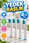 Elektrikli Diş Fırçası İçin 4’lü Yumuşak Kıllı Yedek Başlık Seti