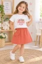 Gabardin Etek ve Basic Tişört Çocuk Takımı | 1-5 Yaş