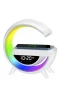 Kablosuz Şarjlı Bluetooth Hoparlörlü RGB Işıklı Dijital Saat ve Alarm Cihazı
