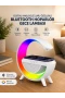 Google Bluetooth Hoparlör Gece Lambası Kablosuz Şarj NFC FM Radyo Çalar Saat