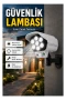 Güneş Enerjili 77 LED Güvenlik Lambası – PIR Hareket Sensörlü, Kamera Görünümlü, IP65