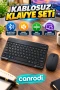 İnce Tasarımlı Bluetooth Kablosuz Klavye Mouse Seti Sessiz Kullanım