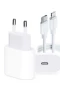 iPhone 14 13 12 11 Uyumlu 20W PD Hızlı Şarj Adaptörü ve 1.2 m Lightning Kablo Seti