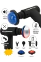 M34 Isıtmalı Masaj Tabancası – Sıcak Soğuk Terapi, 3200 RPM, 6 Başlıklı
