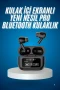 Pro Bluetooth 5.0 Kablosuz Kulaklık – ANC, Ekranlı Şarj Takibi ve Çift Cihaz Desteği