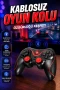 Kablosuz Bluetooth Oyun Kolu Ergonomik Tasarım Titreşimli Şarj Edilebilir Gamepad