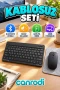 Kablosuz Klavye Mouse Seti – Bluetooth Uyumlu Sessiz Kullanım