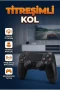 Kablosuz Titreşimli Oyun Kolu PS4 Uyumlu Ergonomik Analog Kontrol Siyah