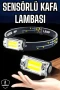 Kafa Lambası El Fenerli USB Şarjlı LED Kamp Lambası Esnek Mıknatıslı