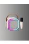 Bluetooth Karaoke Mikrofon Hoparlör Seti 6 Saat Kullanım Süreli Kablosuz Müzik Eğlence Seti