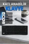 Katlanabilir Kablosuz Bluetooth Klavye Telefon Tablet Bilgisayar Uyumlu