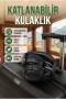 Katlanabilir Bluetooth Kulaklık – USB-C Şarjlı, Siyah Kablosuz Kulak Üstü Model