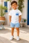 Keten Tişört ve Denim Şort Çocuk Takımı – 2/10 Yaş