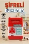 Kırmızı ATM Kumbara – 4 Haneli Şifreli Otomatik Para Çekmeli Kasa