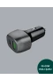 38W Type-C ve USB Portlu Çift Çıkışlı Araç Şarj Cihazı Kompakt Tasarım