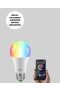 Akıllı RGBW LED Ampul – 9W, Wi-Fi Kontrollü, 16 Milyon Renk
