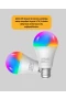 Akıllı RGBW LED Ampul – 9W, Wi-Fi Kontrollü, 16 Milyon Renk