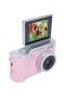 LK007 Pembe Dijital Fotoğraf Makinesi 48 MP 1080P Flip Ekran 18x Zoom