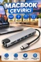 MacBook Uyumlu 3ü 1 Arada Type-C Dönüştürücü Adaptör – HDMI ve USB 3.0