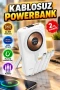 Manyetik Kablosuz Şarjlı Powerbank – LCD Ekranlı Type-C ve USB Destekli