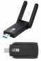 USB 3.0 Çift Antenli Kablosuz WiFi Adaptörü – Çift Bant 5GHz AC